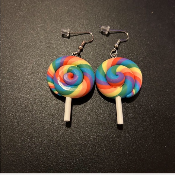 Jewelry - Bright, cute lollipop earrings. Put you in mind of Willie Wonka
New, never worn